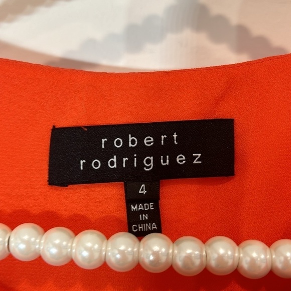 Robert Rodriguez Silk mandarin orange mini dress women’s size small 4 - Picture 4 of 6